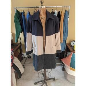 Vintage Black and Cream Winter Coat | Mario De Pinto